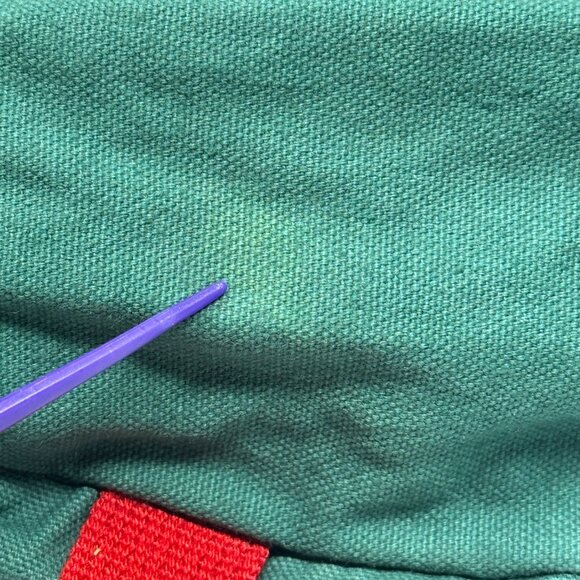 Stephen Joseph Kids Backpack Canvas Felt Moose Nature Green Yellow Red Straps - Picture 13 of 15